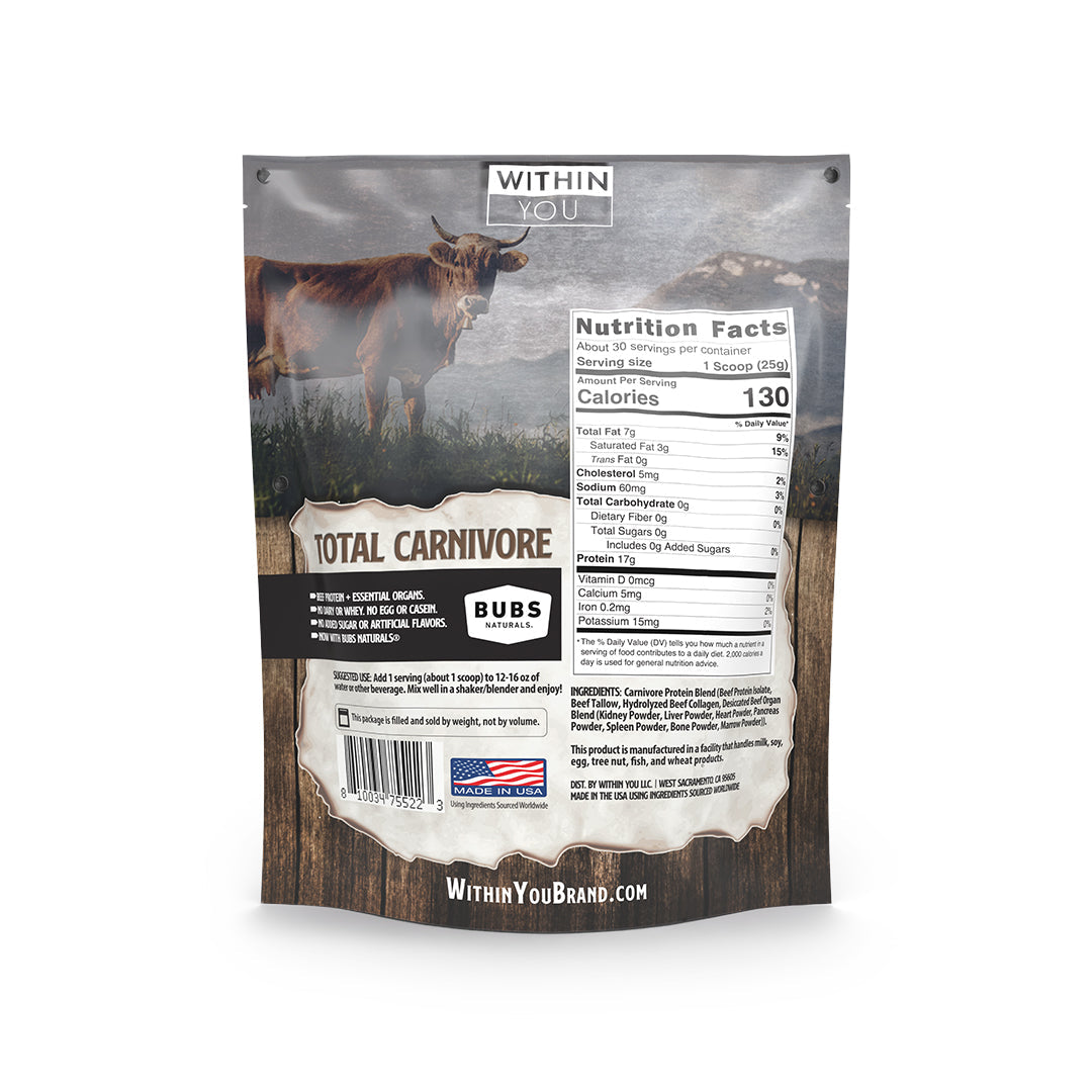 Unflavored Total Carnivore Protein