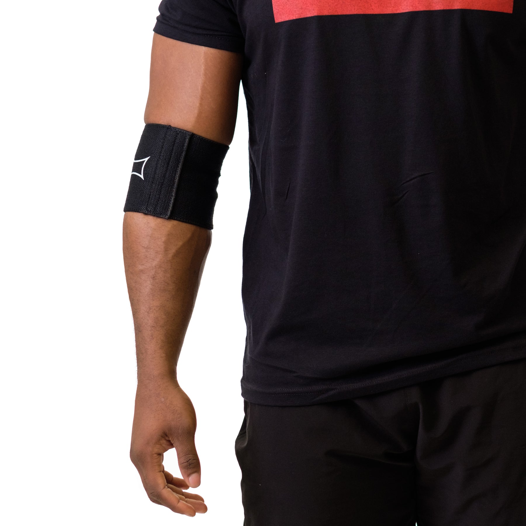 Sling Shot Compression Elbow Sleeves By Mark Bell – Black, Neoprene, Pair, For Gym & Training